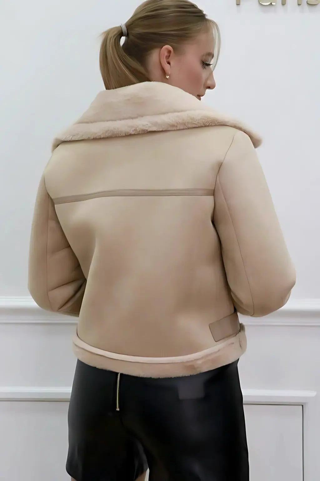 BLOUSON AVIATEUR FOURRÉ