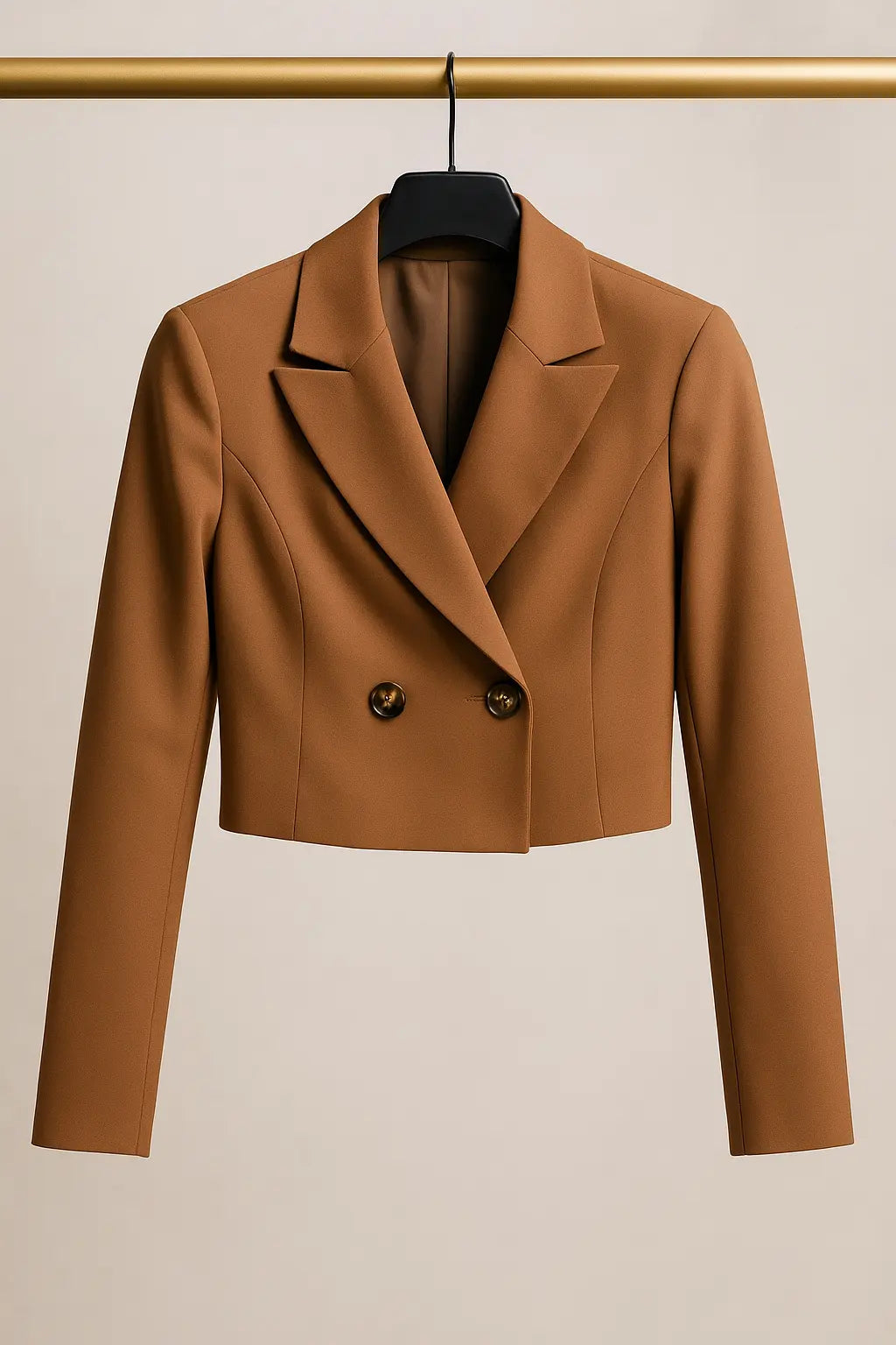 CROPPED BLAZER CAMEL