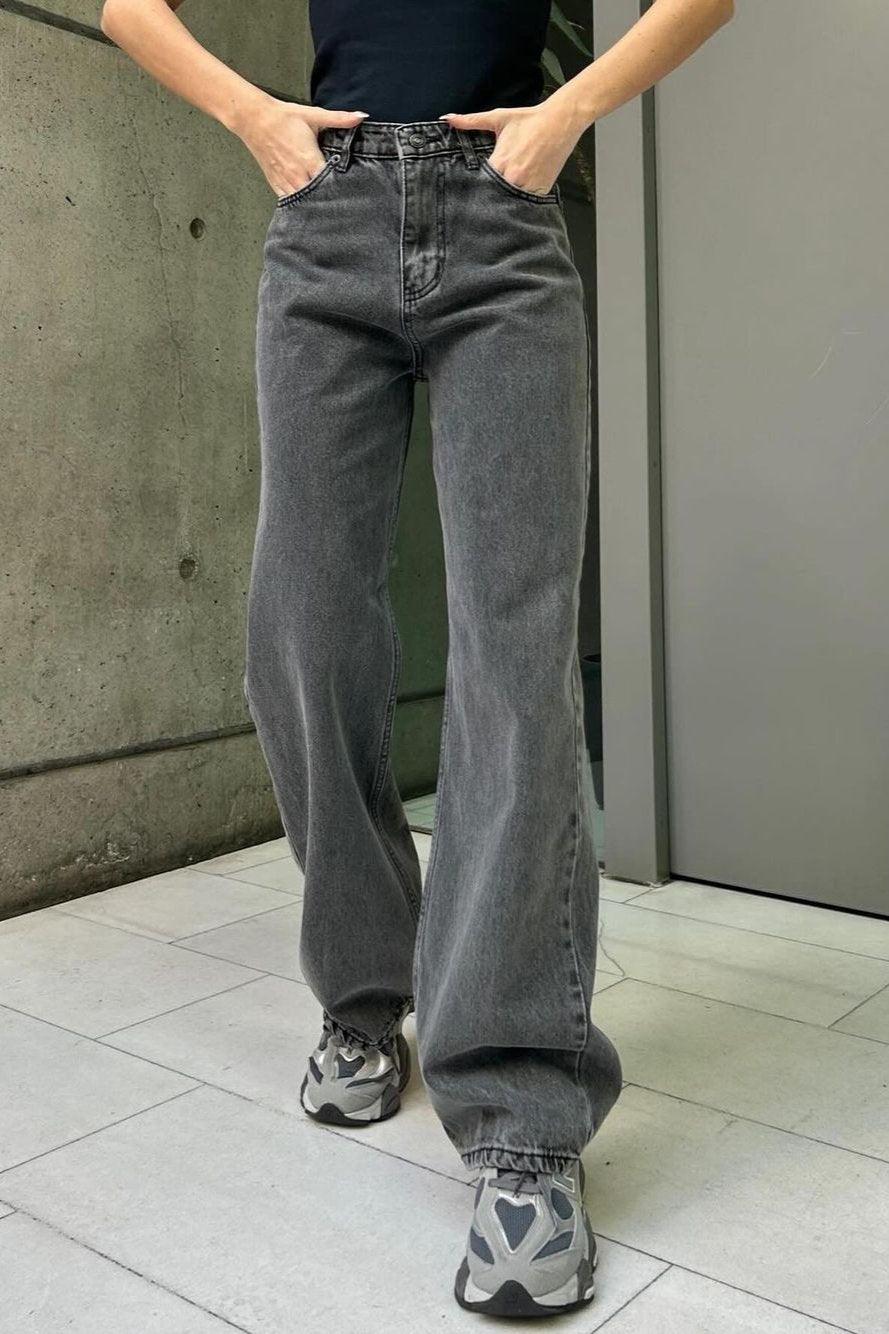 STRAIGHT LEG JEAN dark gray - GLINT