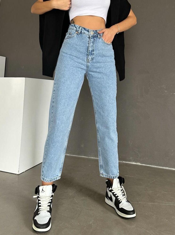 JEAN MOM BLEU CLAIR - GLINT
