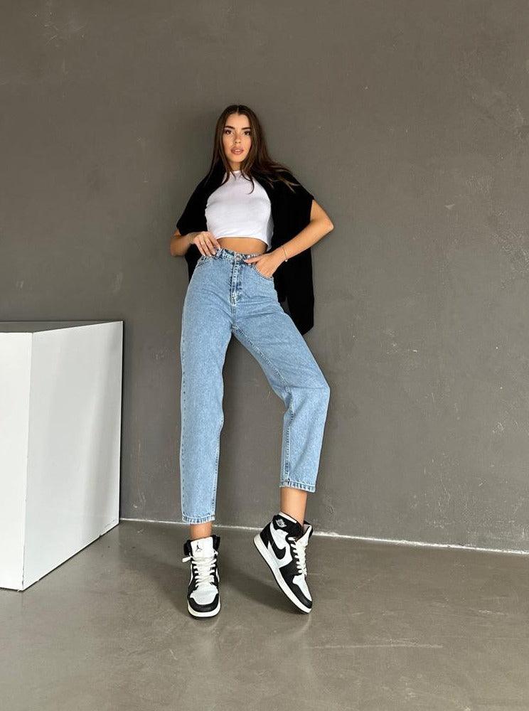 JEAN MOM BLEU CLAIR - GLINT