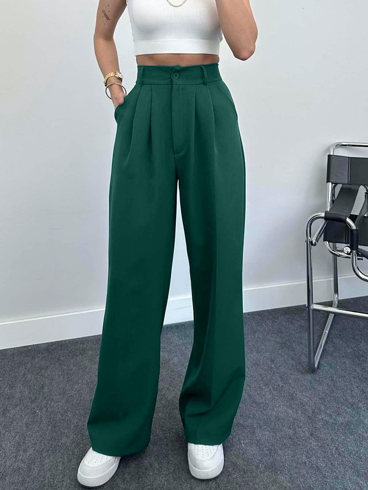 PALAZZO PANTS VERT - GLINT