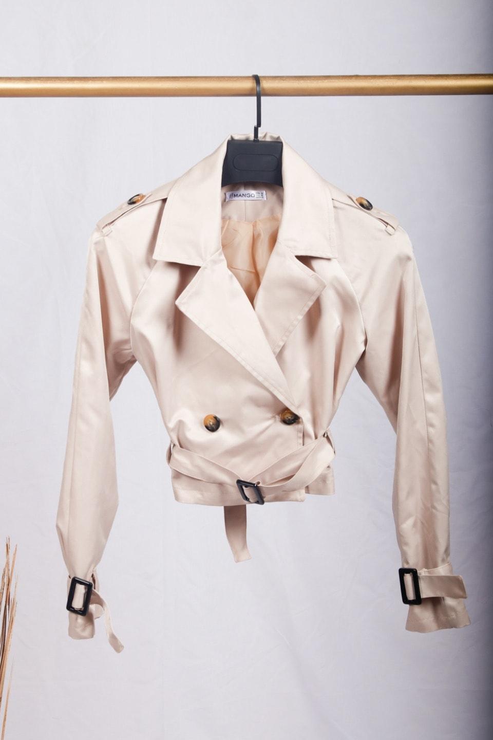 CROPPED TRENCH-COAT BEIGE - GLINT