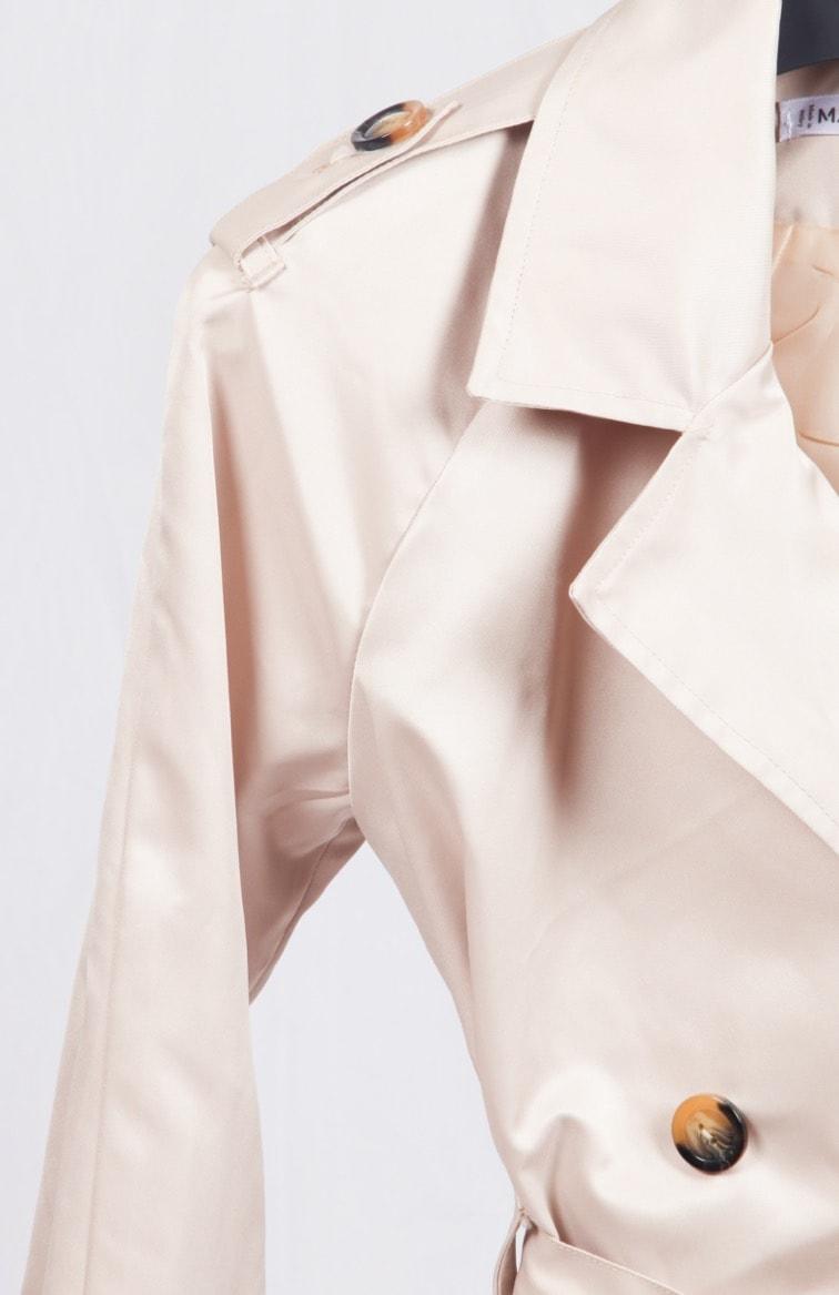 CROPPED TRENCH-COAT BEIGE - GLINT