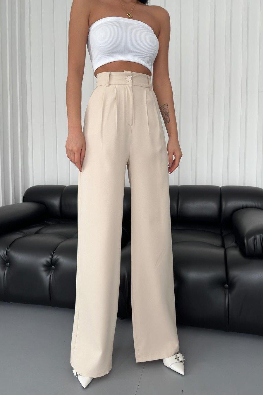 PALAZZO PANTS BEIGE - GLINT