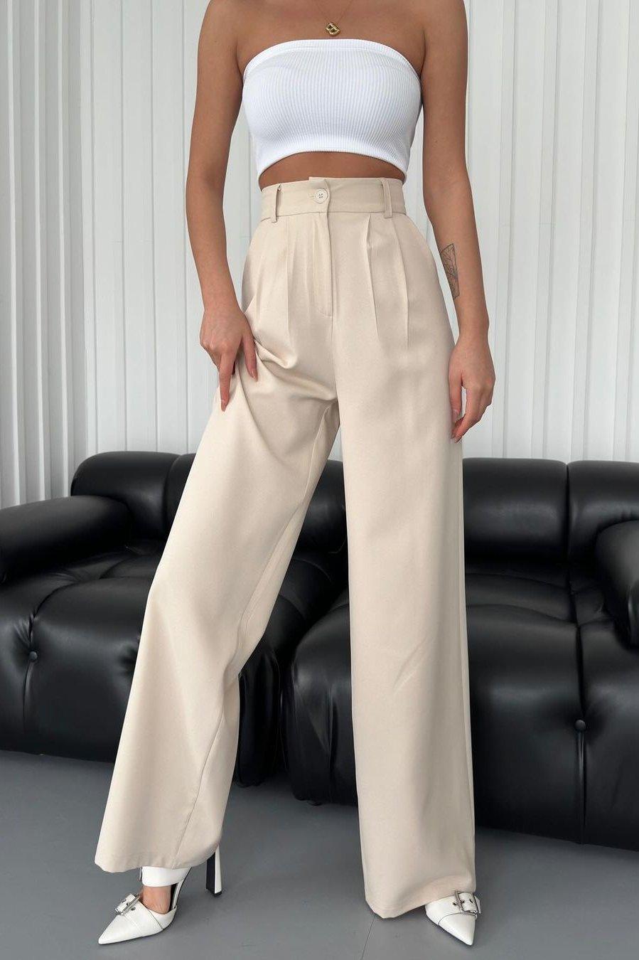 PALAZZO PANTS BEIGE - GLINT