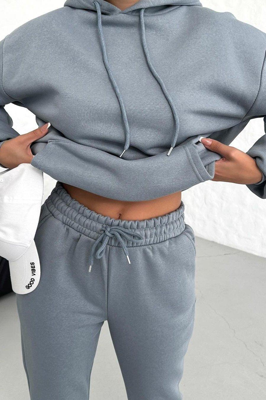 ENSEMBLE JOGGEING 100% COTON GRIS - GLINT