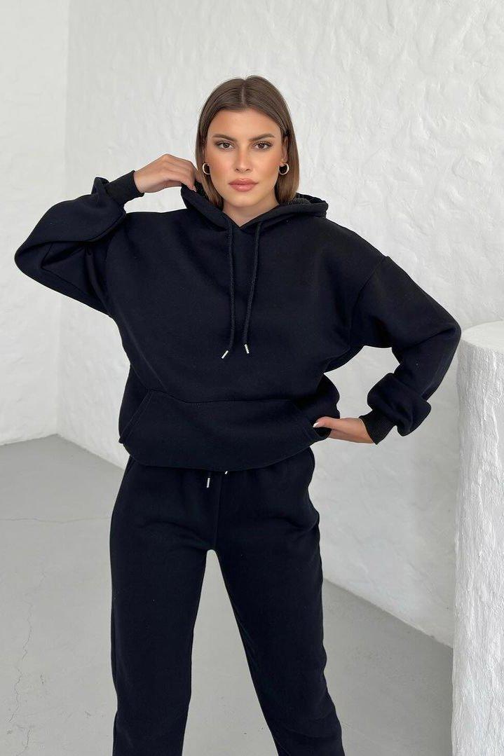 ENSEMBLE JOGGING 100% COTON NOIR - GLINT